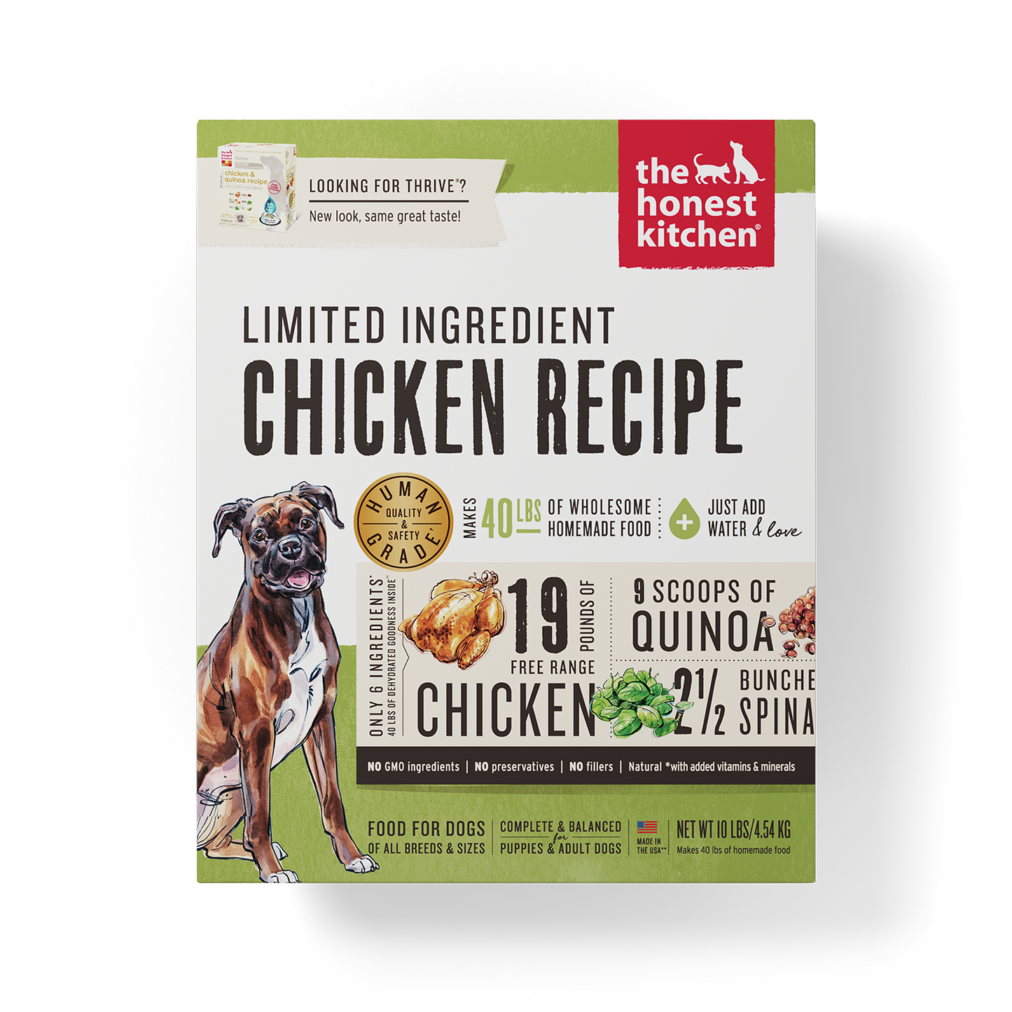 The Honest Kitchen Limited Ingredient Chicken Recipe Dehydrated Dog Food