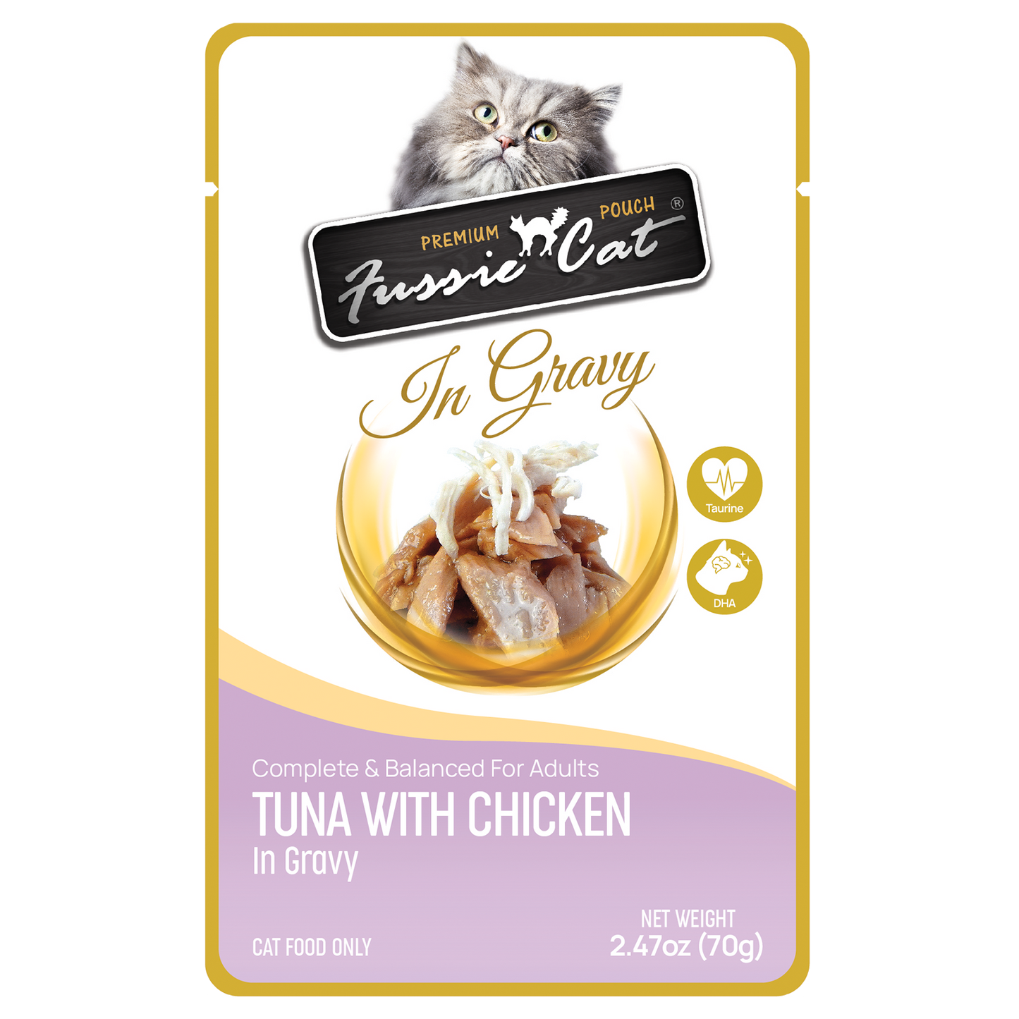 Fussie Cat Tuna With Chicken In Gravy For Cats