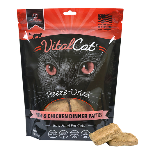Vital Essentials Vital Cat Freeze-Dried Patties Beef & Chicken Recipe