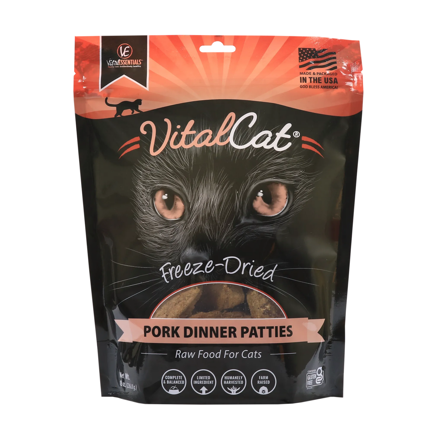 Vital Essentials Vital Cat Freeze-Dried Patties Pork Recipe