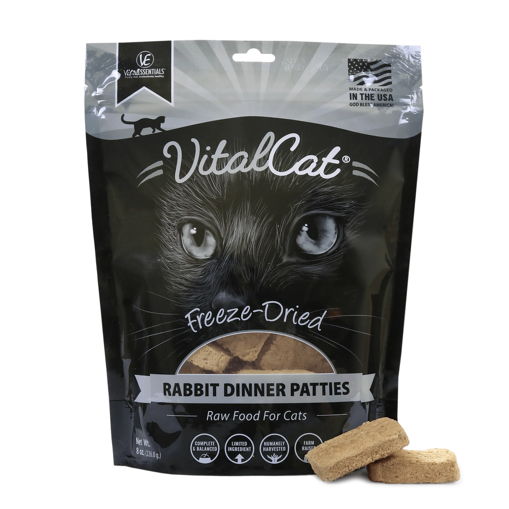Vital Essentials Vital Cat FreezeDried Patties Rabbit Recipe Hearty Pet