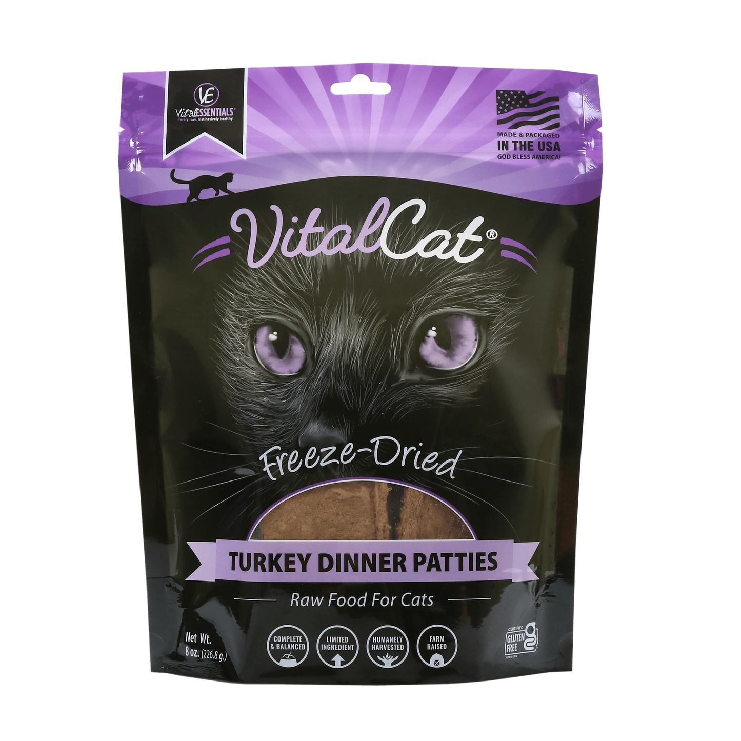 Vital Essentials Vital Cat Freeze-Dried Patties Turkey Recipe