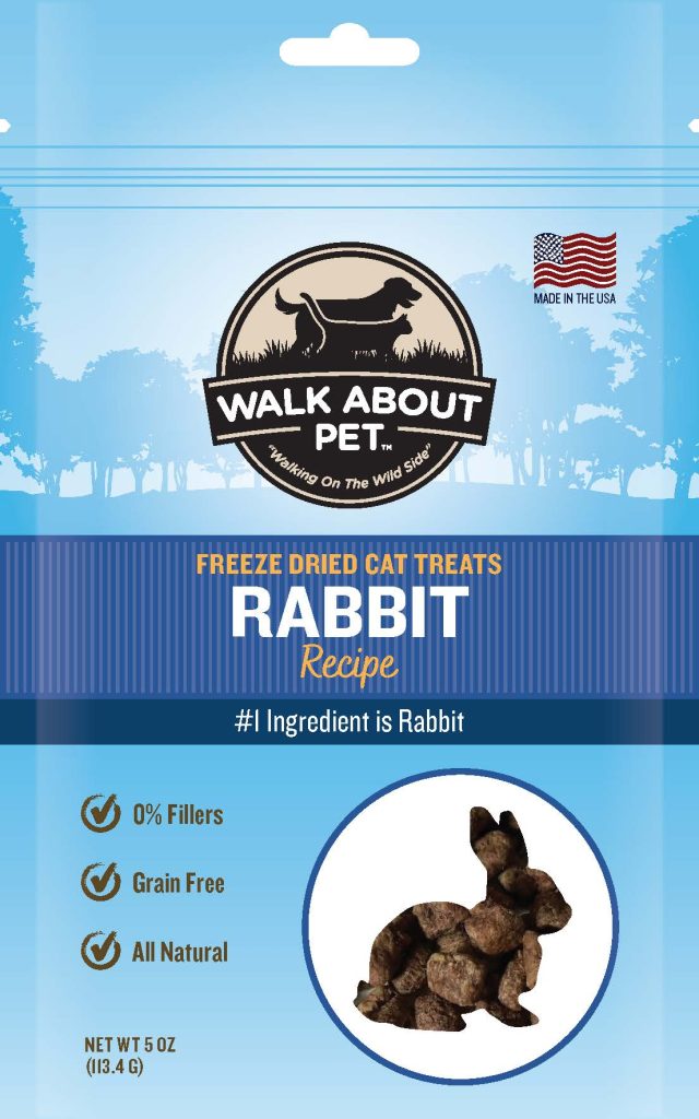 Walk About Premium Freeze Dried Rabbit Treats for Cats