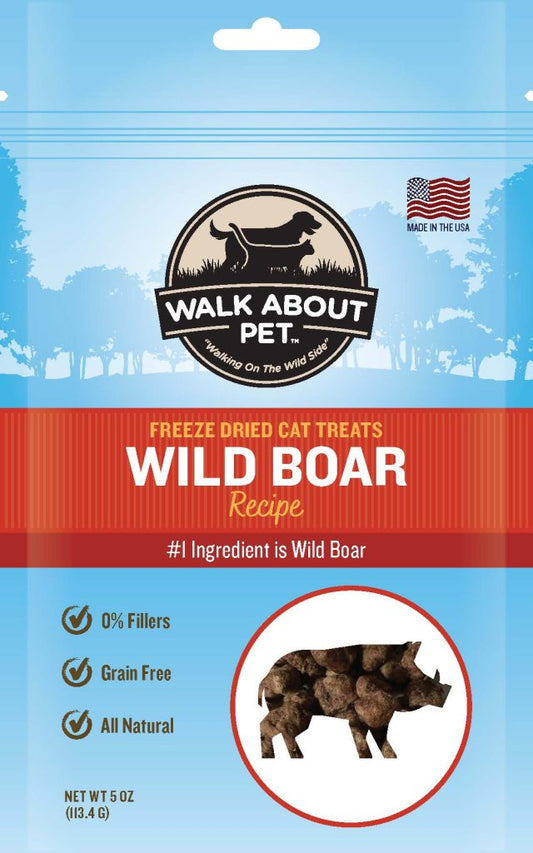 Walk About Premium Freeze Dried Wild Boar Treats for Cats