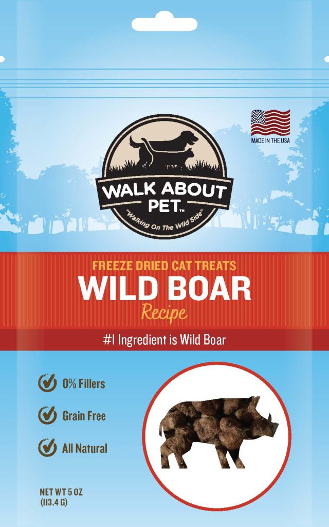 Wholesale Walk About Premium Freeze Dried Wild Boar Treats for Cats