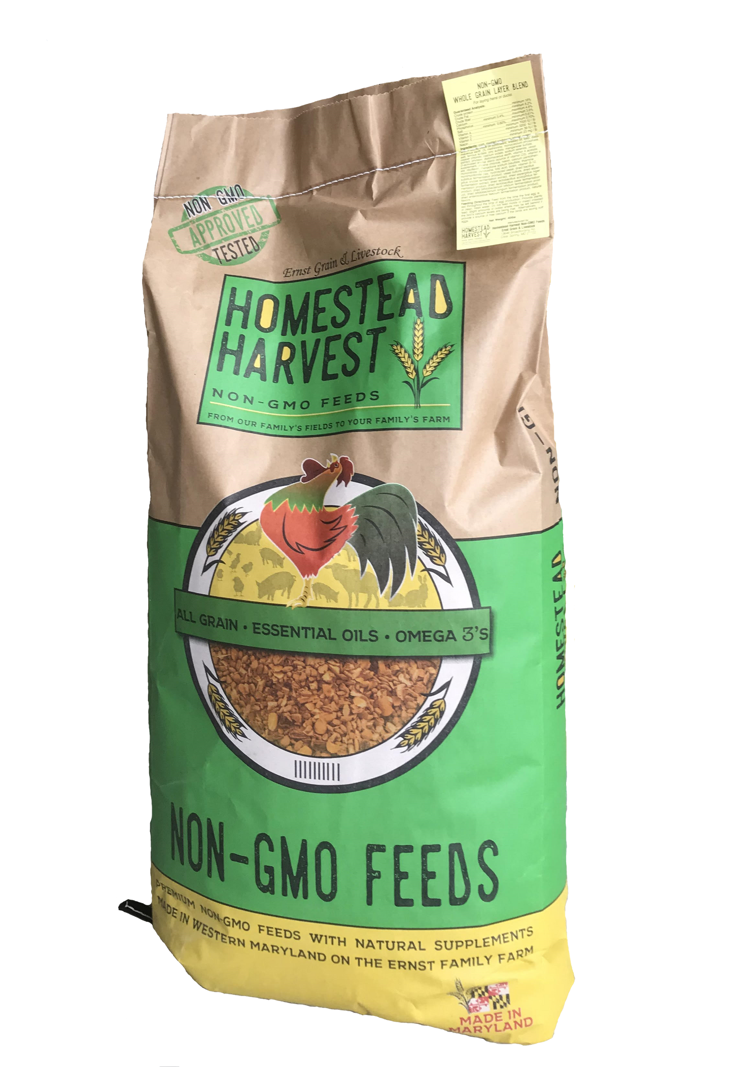 Homestead Harvest Non-GMO Plain Ol' Scratch Grain For all classes of livestock