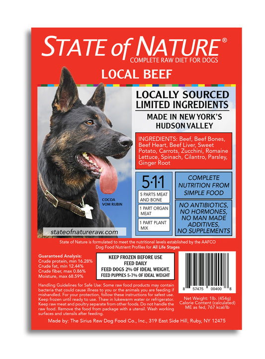 State of Nature Frozen Raw Beef for Dogs