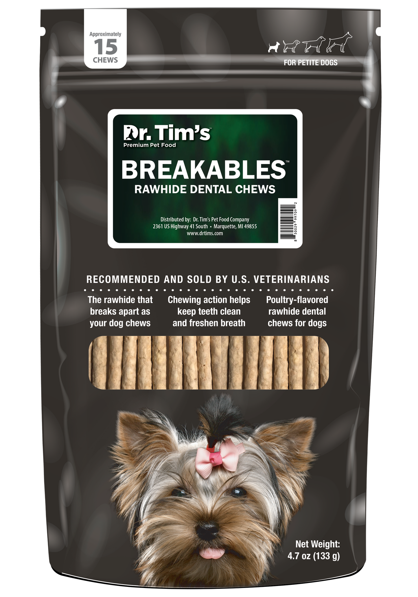 Dr. Tim's Breakables® Rawhide Dental Chews