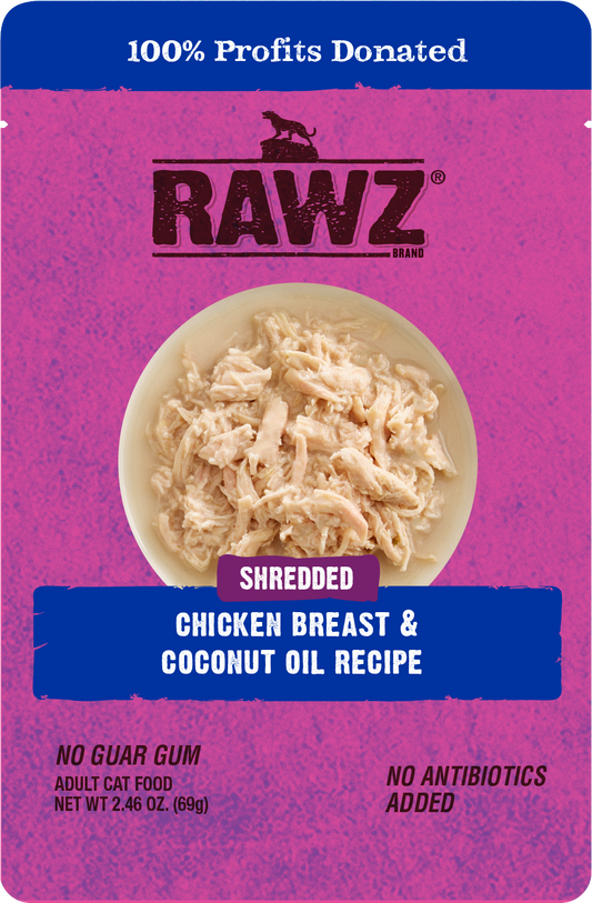 RAWZ® Shredded Chicken Breast & Coconut Oil Recipe Wet Cat Food