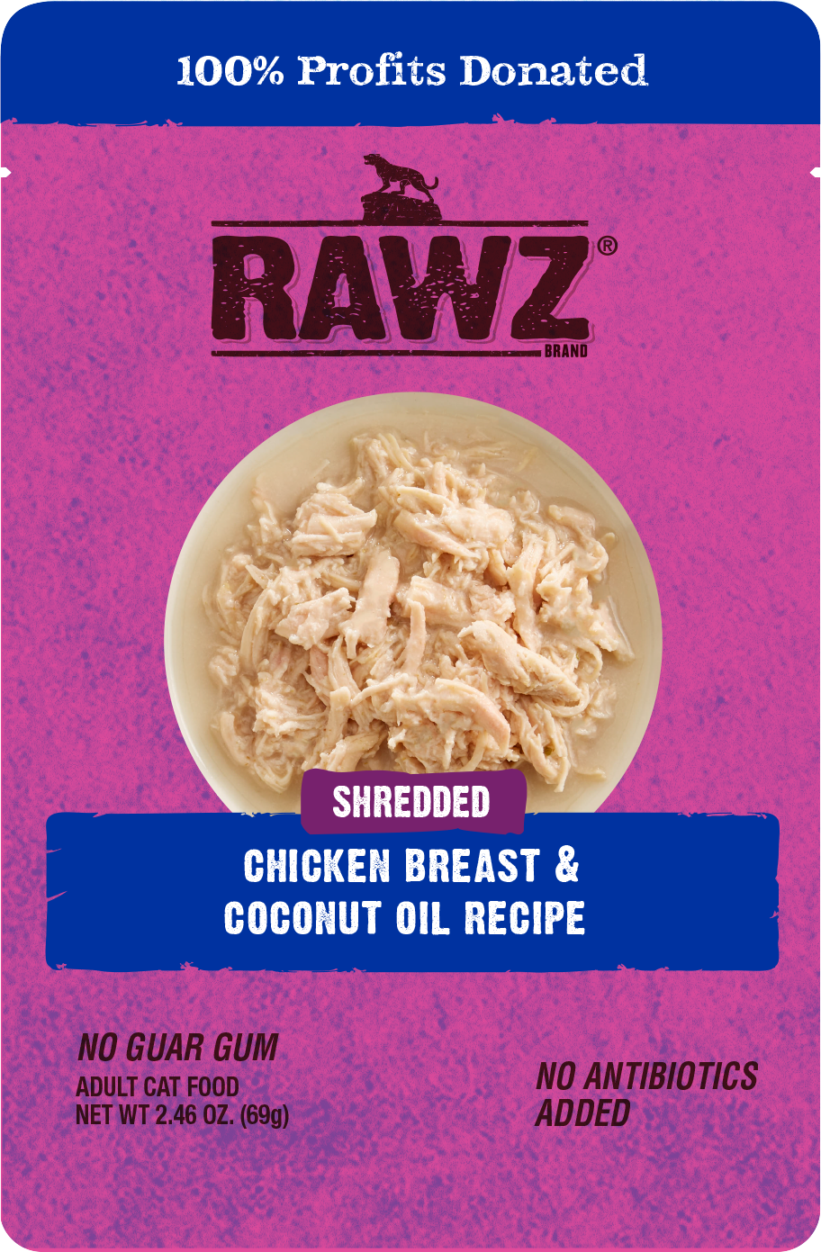 RAWZ® Shredded Chicken Breast & Coconut Oil Recipe Wet Cat Food
