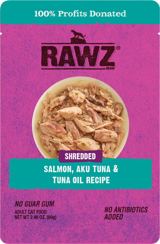 RAWZ® Shredded Salmon, Aku Tuna & Tuna Oil Recipe