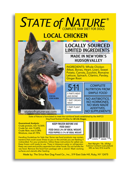 State of Nature Frozen Raw Chicken for Dogs