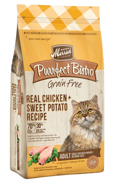 Merrick Purrfect Bistro Grain Free Real Chicken + Sweet Potato Recipe Dry Cat Food