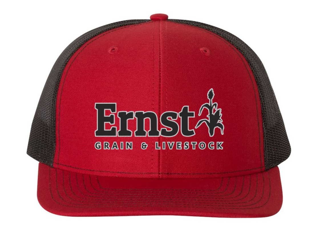 Red & Black Ernst Grain & Livestock Hat