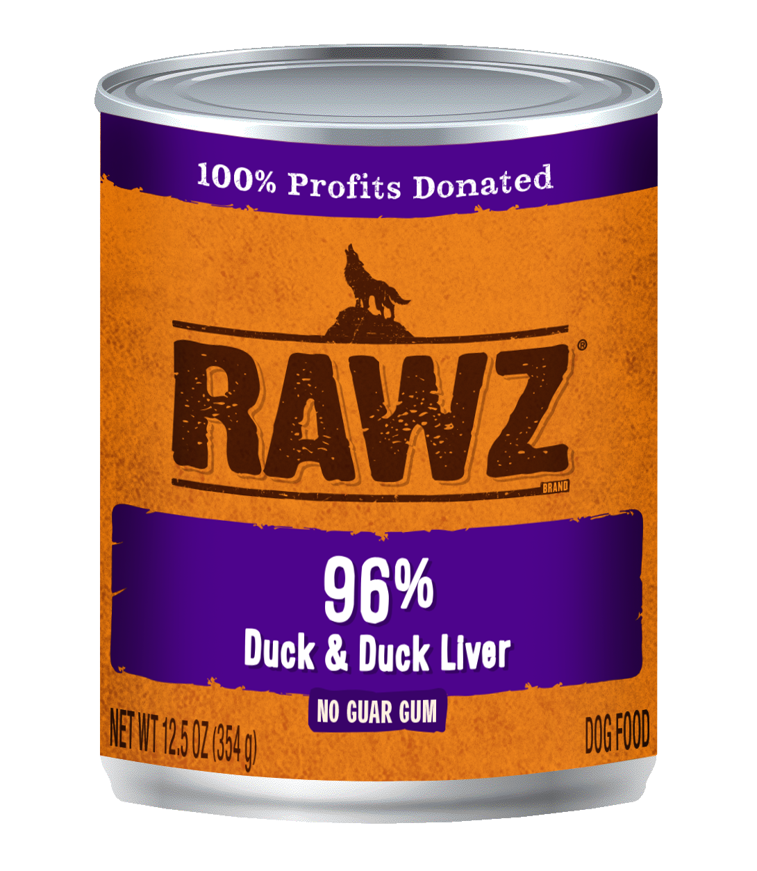 RAWZ 96% Duck & Duck Liver Canned Food for Dogs