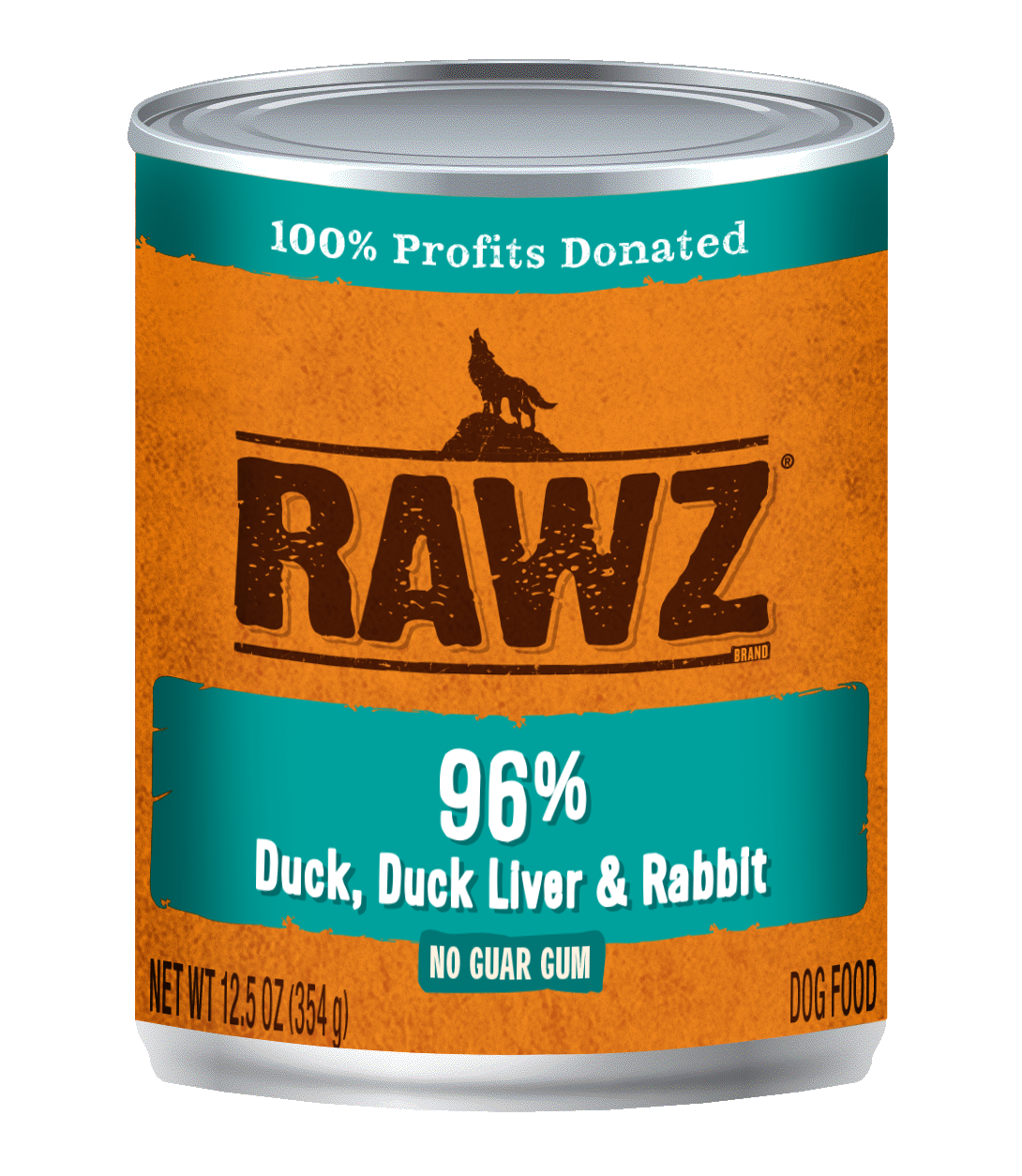 RAWZ 96% Duck, Duck Liver & Rabbit Canned Dog Food