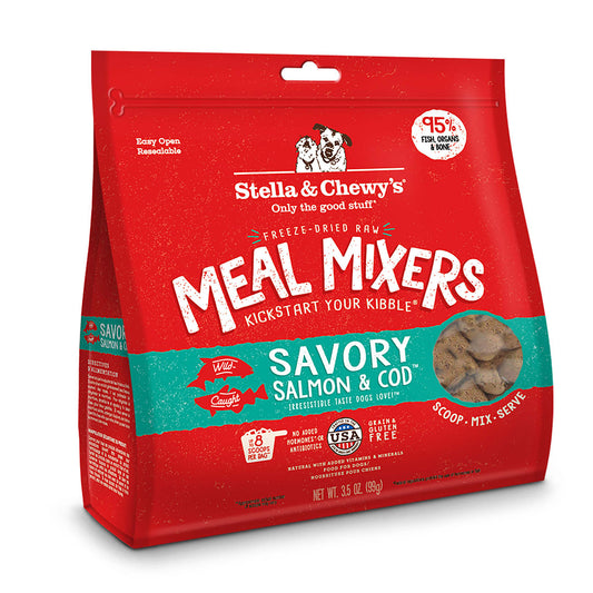 Stella & Chewy's Freeze-Dried Savory Salmon & Cod Meal Mixer for Dogs