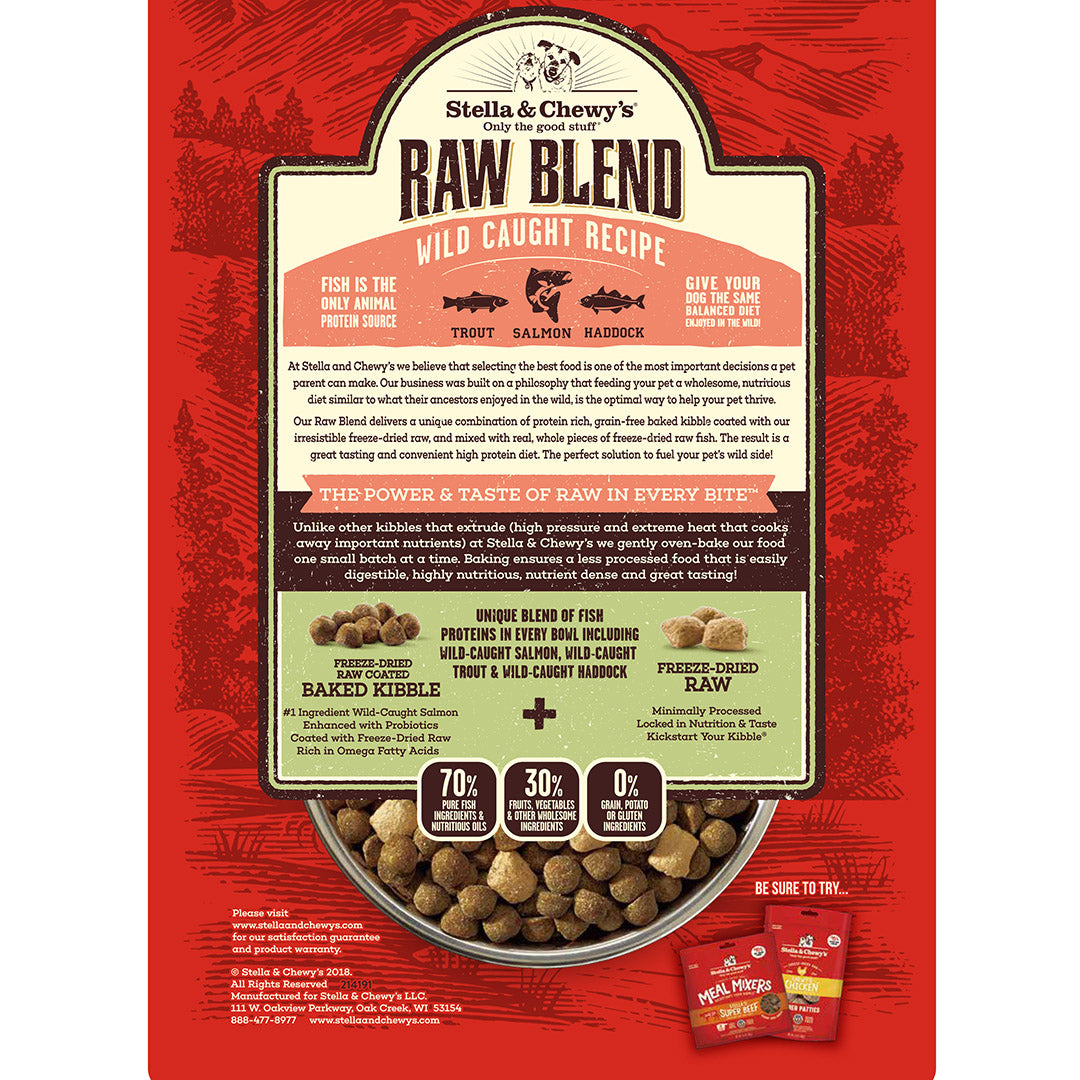 Stella & Chewy's Raw Blend Wild Caught Recipe Dog Kibble