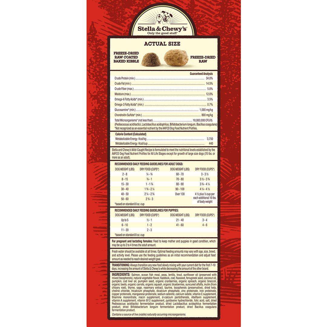 Stella & Chewy's Raw Blend Wild Caught Recipe Dog Kibble