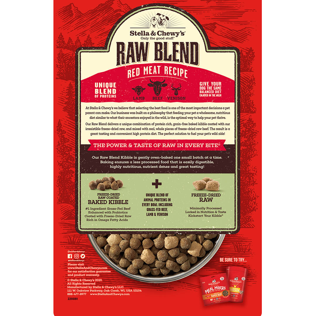 Stella & Chewy's Raw Blend Red Meat Recipe Dog Kibble