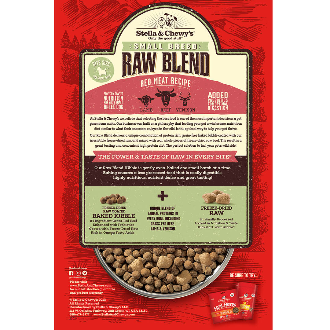 Stella & Chewy's Raw Blend Small Breed Red Meat Recipe Dog Kibble
