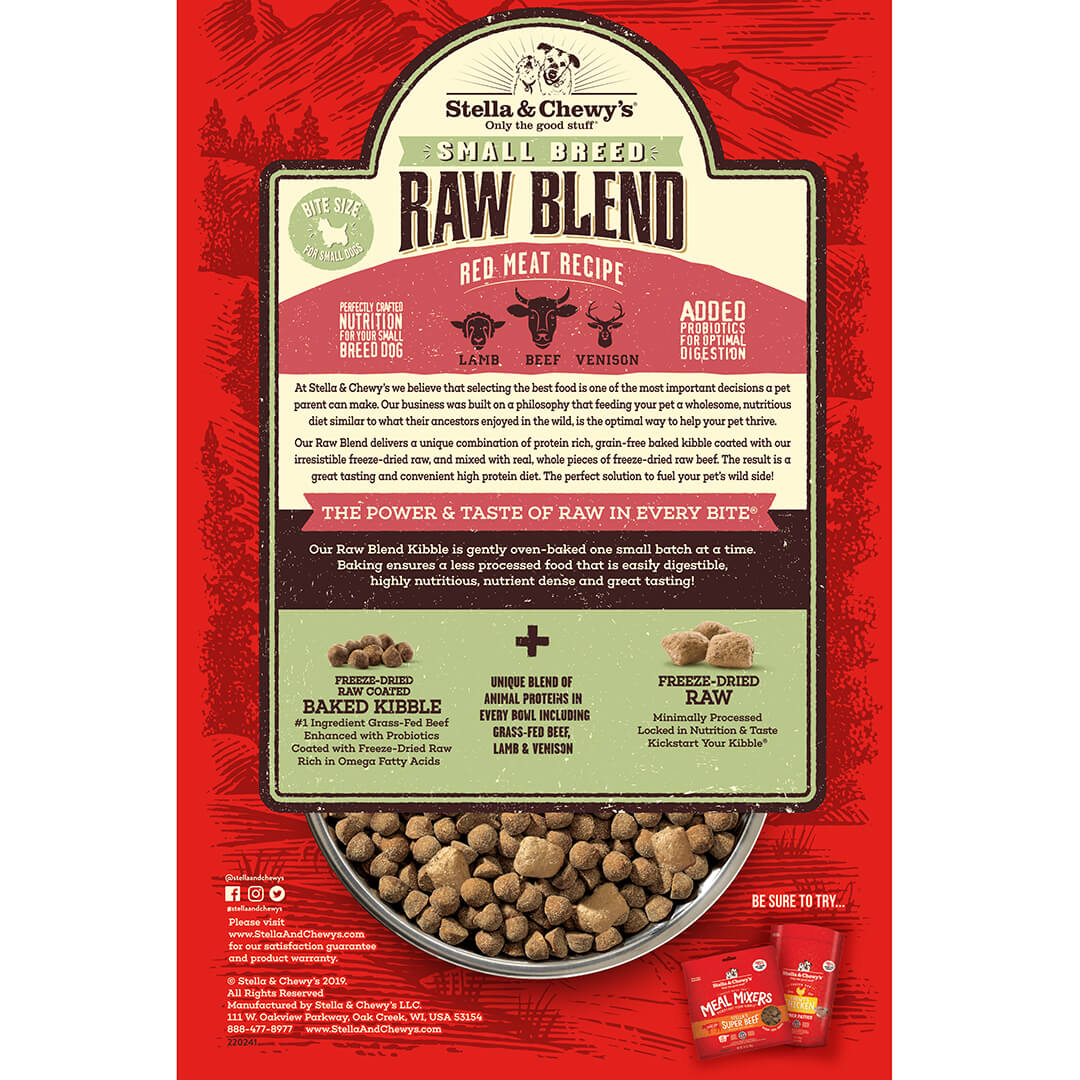 Stella & Chewy's Raw Blend Small Breed Red Meat Recipe Dry Dog Food