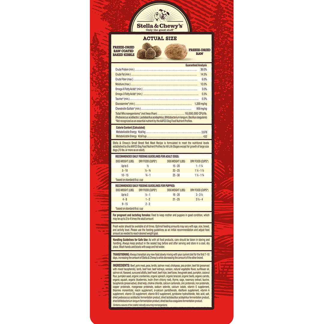 Stella & Chewy's Raw Blend Small Breed Red Meat Recipe Dry Dog Food