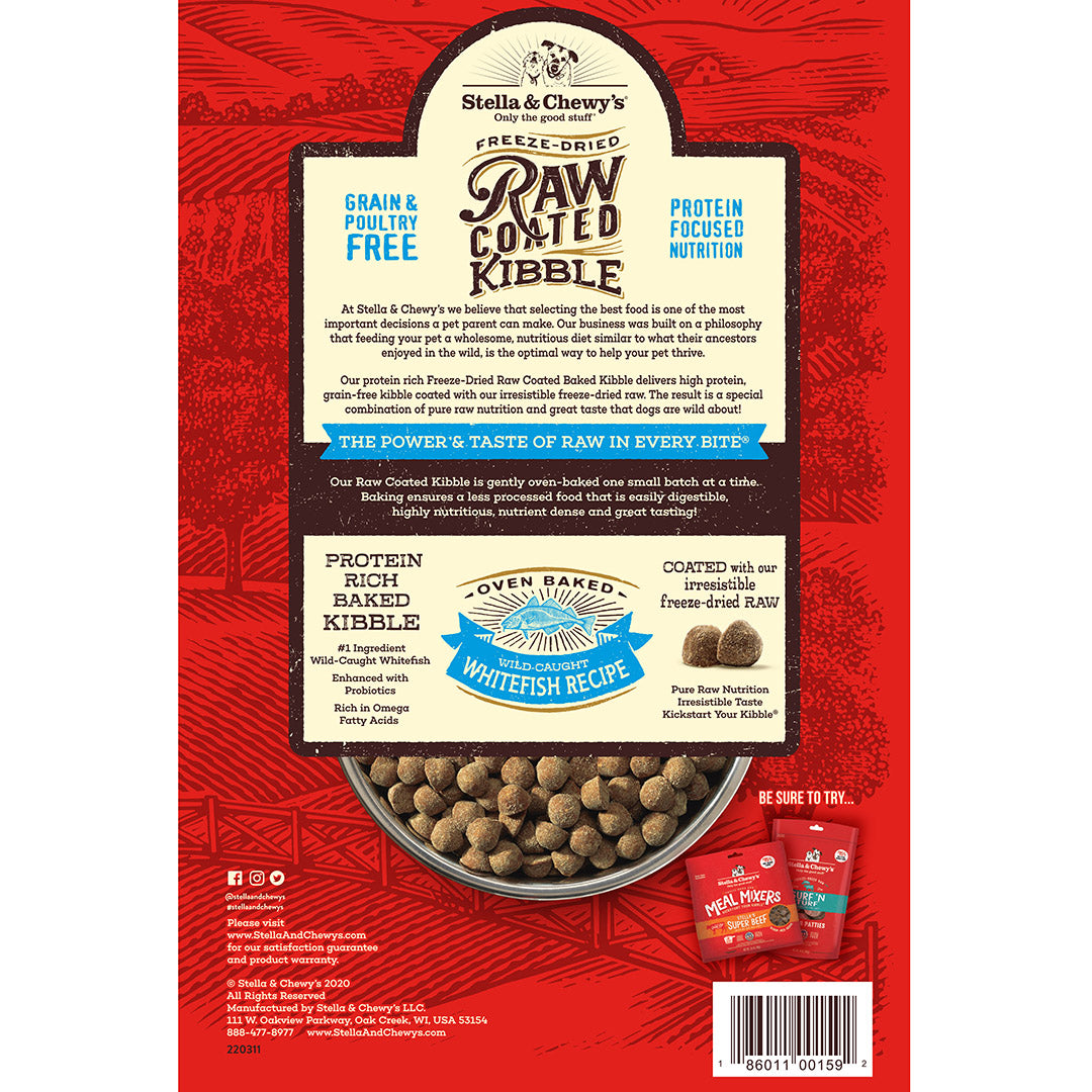 Stella & Chewy's Raw Coated Wild-Caught Whitefish Recipe Dry Dog Food