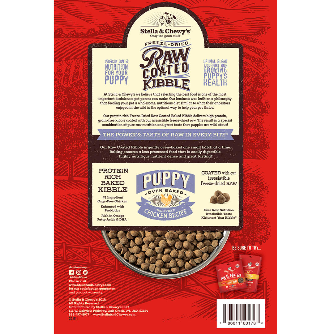 Stella & Chewy's Raw Coated Cage Free Chicken Recipe Dry Puppy Food