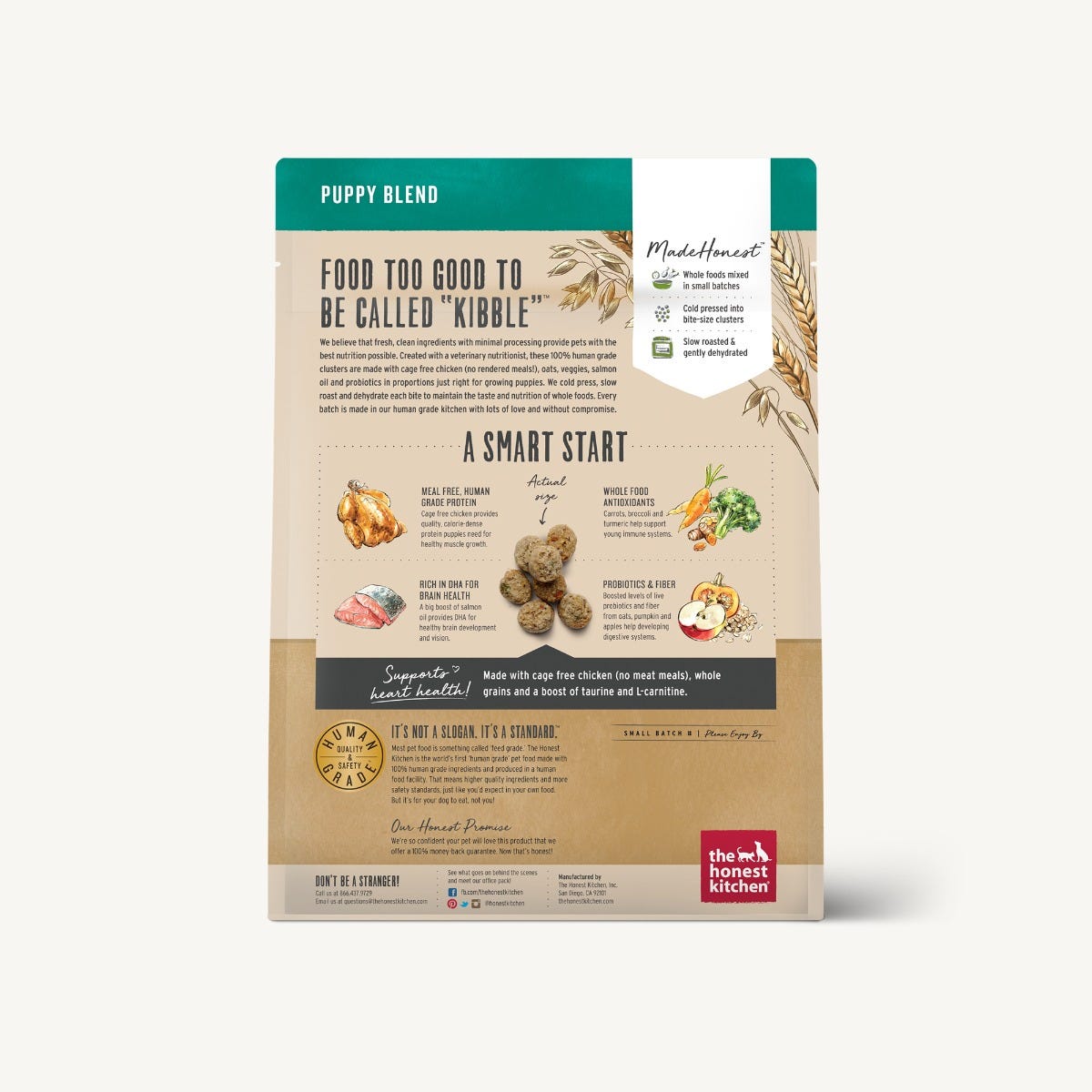 The Honest Kitchen Whole Food Clusters Chicken Recipe Puppy Blend Dog Food