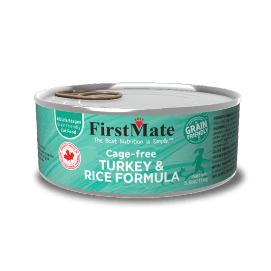 FirstMate Grain Friendly Cage-Free Turkey with Rice Canned Cat Food